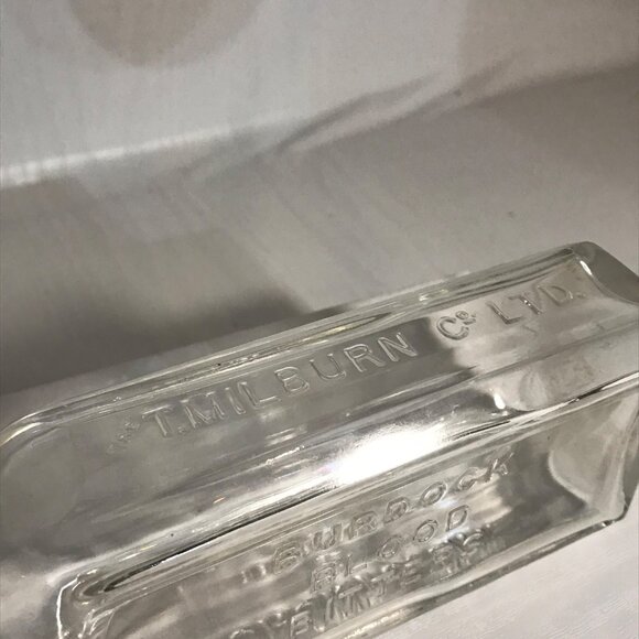 Vtg Burdock Blood Bitters Glass Bottle By T. Milburn Co. Ltd. Toronto Ont. 8.5" - Picture 3 of 11